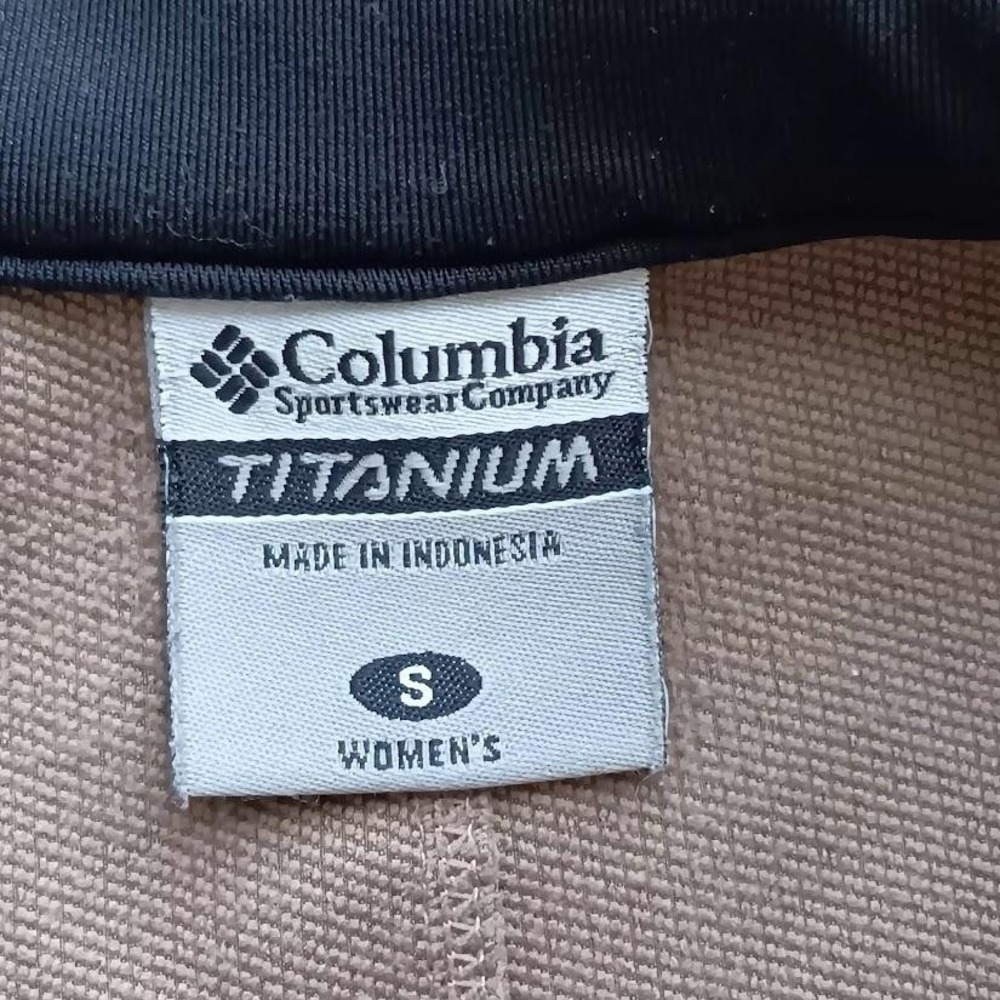 Columbia Titanium Jacket Womens Small Brown Softshell Omni-Shield Zip Hiking - Picture 6 of 10